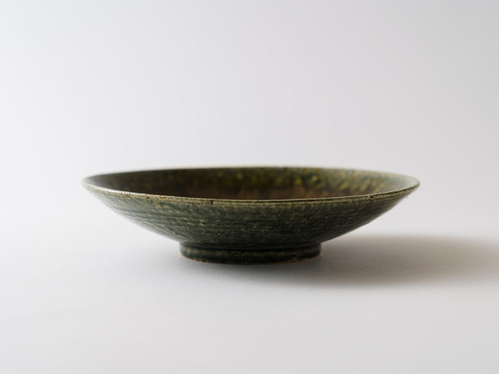 Rust Green Glazed 6.5-Sun Plate - Crafted By Kanae Nomura