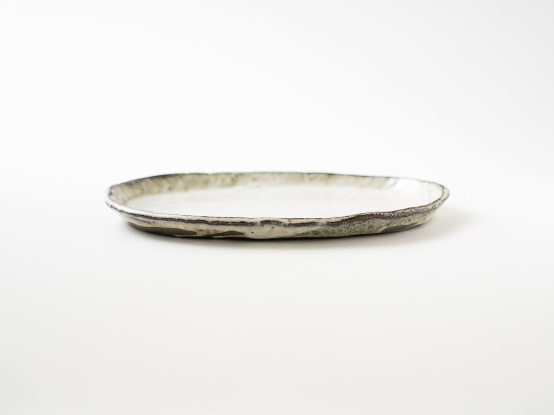 White Oval Plate L - Crafted By Yuichi Hirai