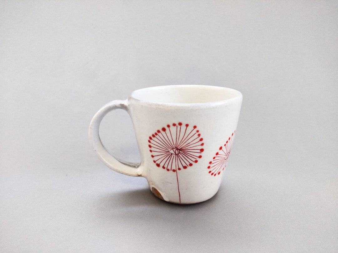 White Slip Cotton Mug Red - Crafted By Naoko Yamamoto