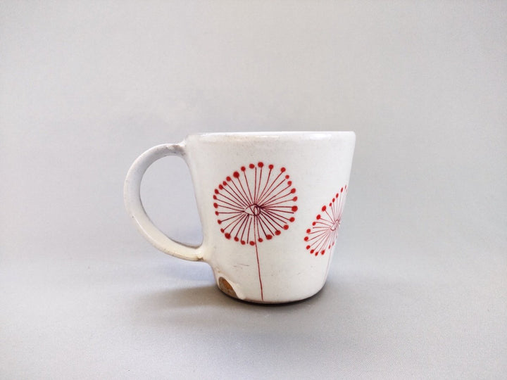 White Slip Cotton Mug Red - Crafted By Naoko Yamamoto