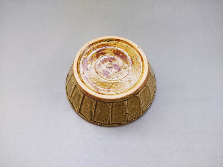 Yellow Ash Glazed Sogi Flat Small Bowl - Crafted By Shinji Akane