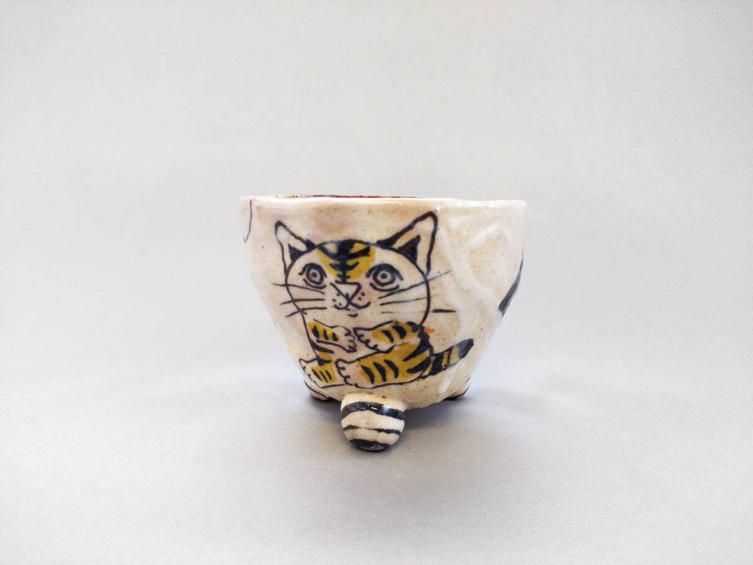 Oribe Three-Legged Mug Tabby cat - Crafted By Hiroshi Sato