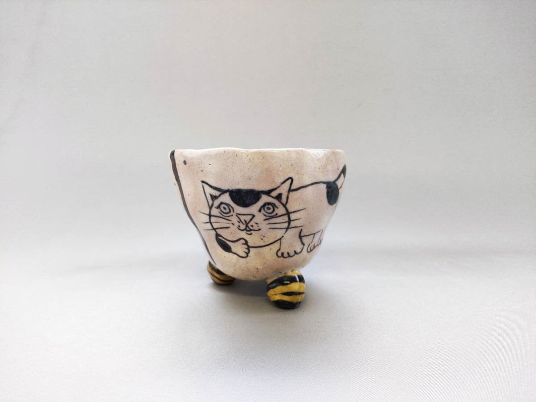 Oribe Three-Legged Mug Calico Cat - Crafted By Hiroshi Sato