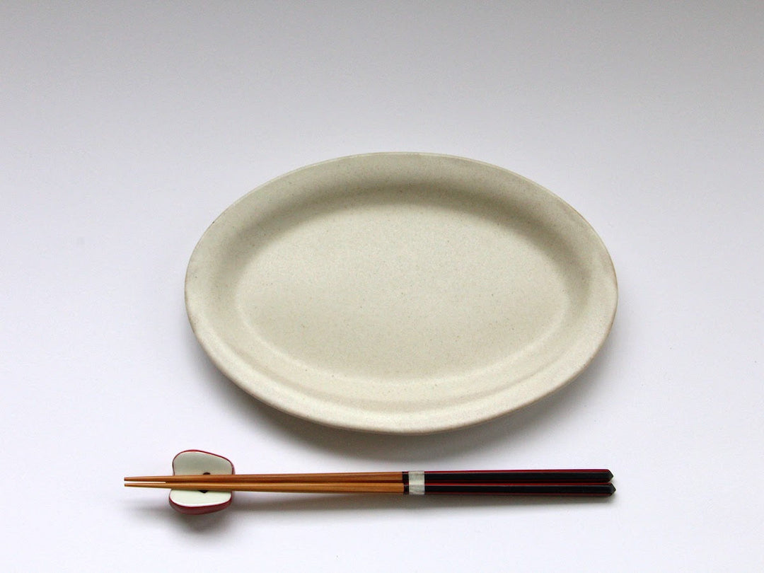 Color Matte Oval Plate S White - Crafted By Takuya Ohara