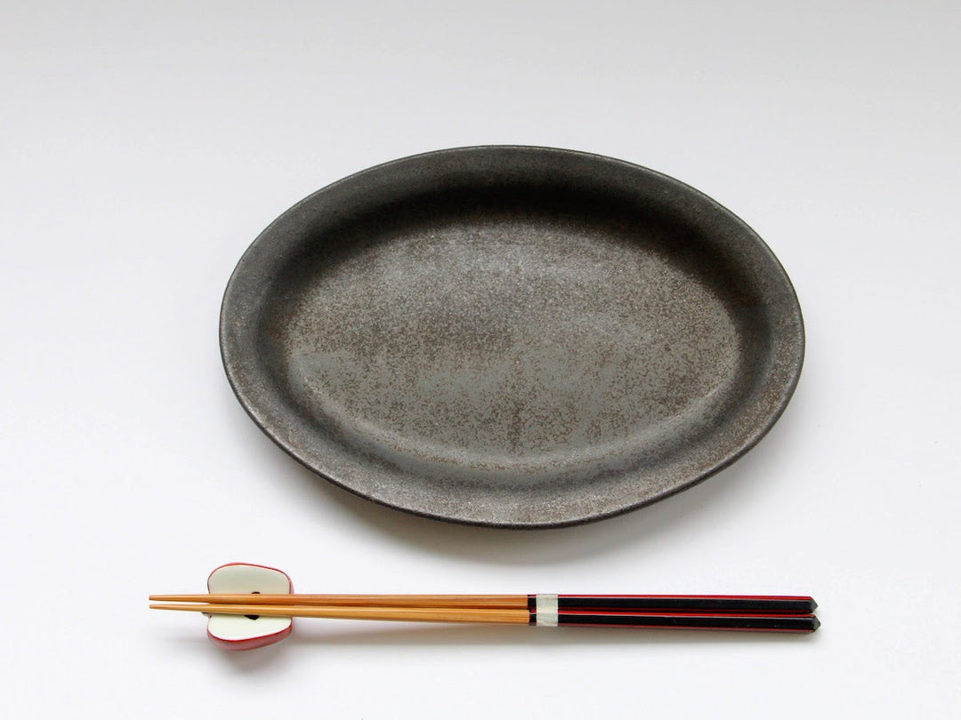 Color Matte Oval Plate S Black - Crafted By Takuya Ohara