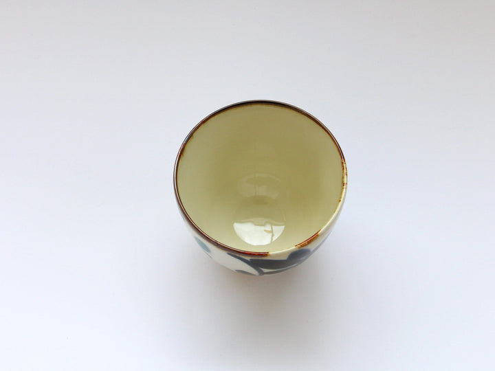 Amber Arabesque Tea Cup Blue - Crafted By Fukuho Kiln