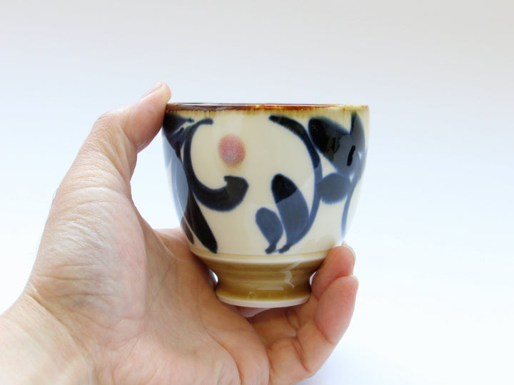 Amber Arabesque Tea Cup Red - Crafted By Fukuho Kiln