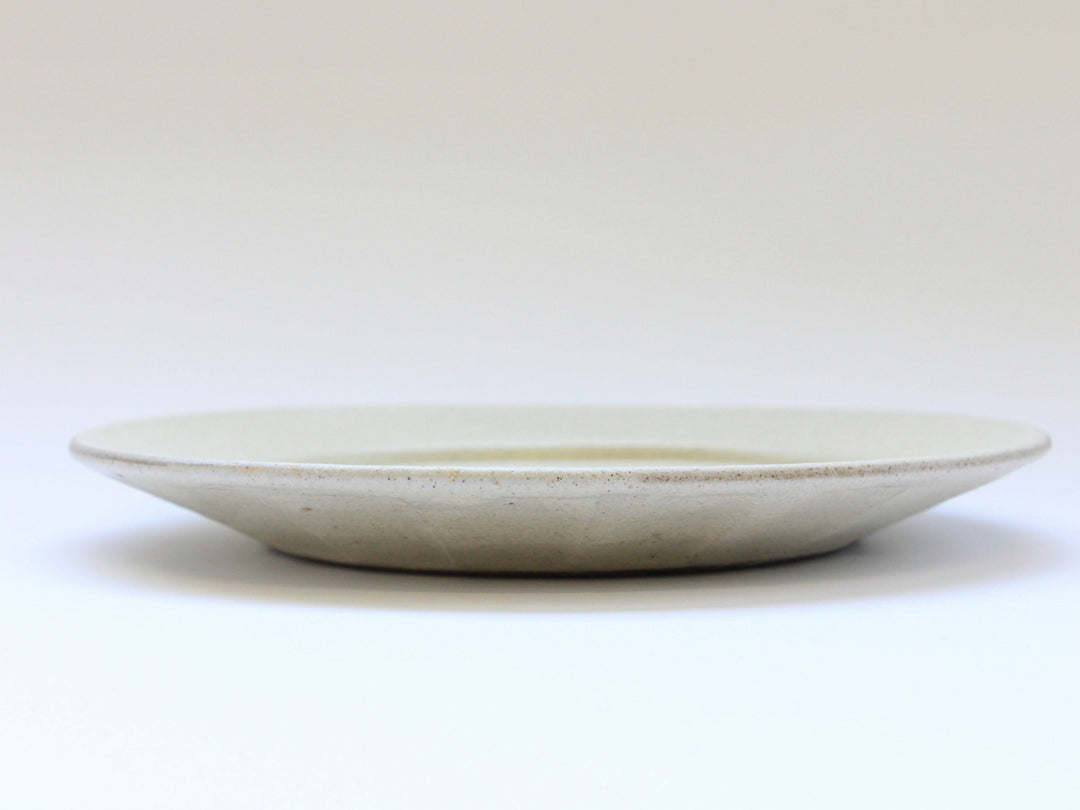 White Slip Matte Sogi 7-Sun Flat Plate - Crafted By Shinji Akane