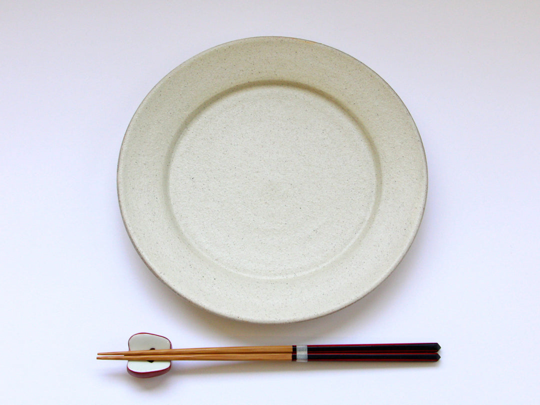 White Slip Matte Sogi 7-Sun Flat Plate - Crafted By Shinji Akane