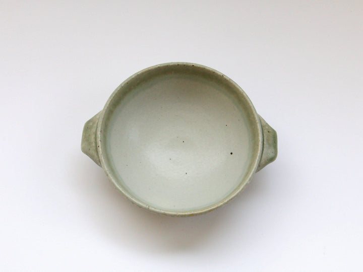 Ash Glazed dot Soup Cup with Handles - Crafted By Tatsuo Otomo