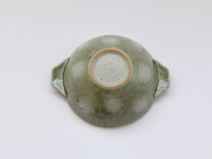 Ash Glazed dot Soup Cup with Handles - Crafted By Tatsuo Otomo