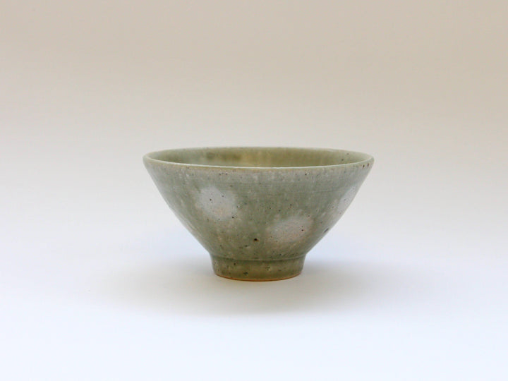 Ash Glazed dot Rice Bowl - Crafted By Tatsuo Otomo