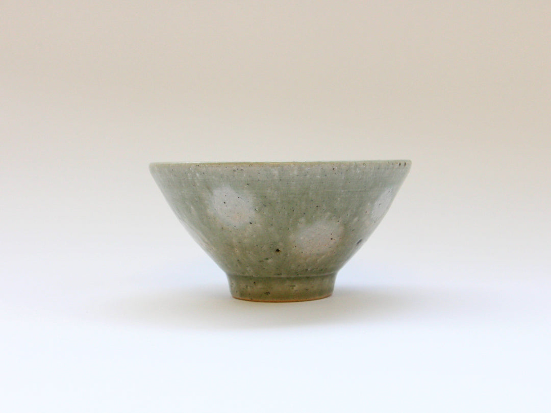 Ash Glazed dot Rice Bowl - Crafted By Tatsuo Otomo