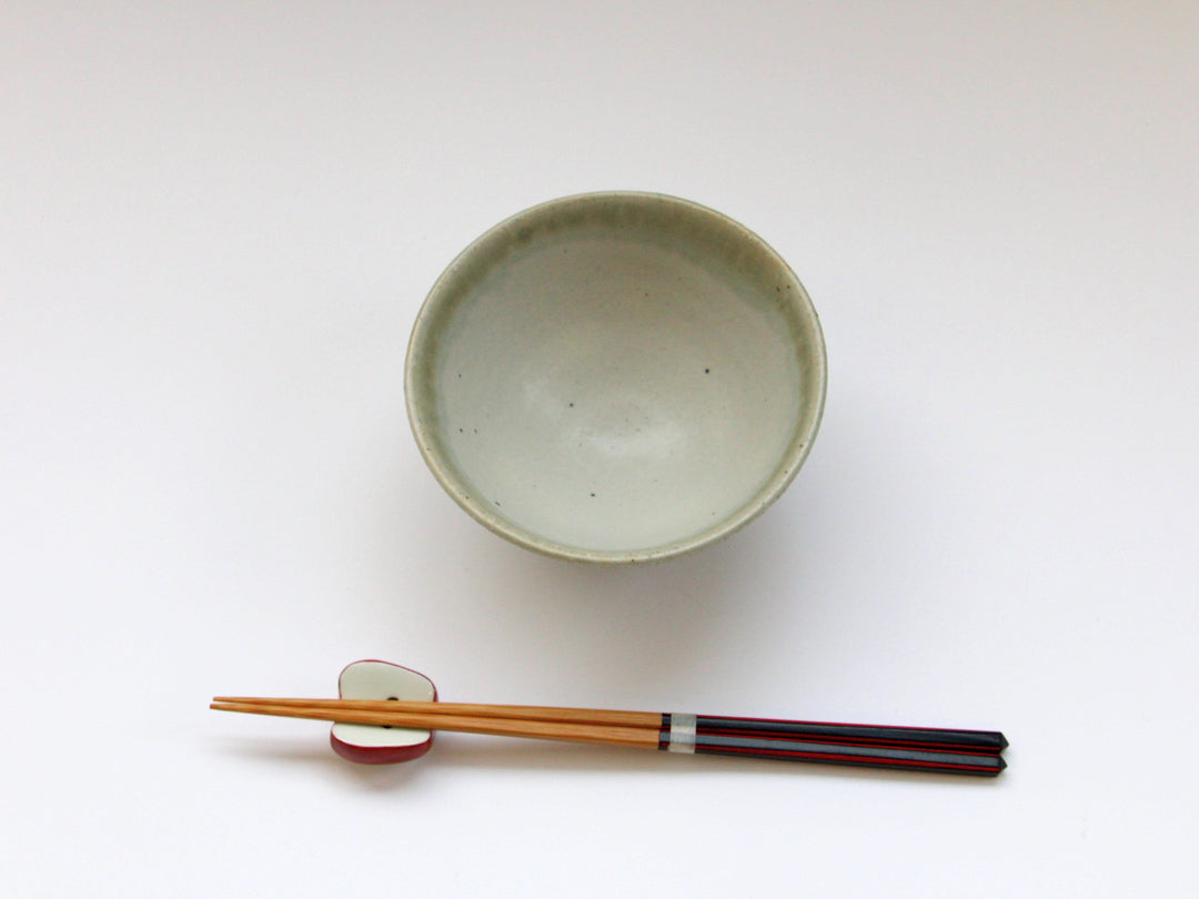 Ash Glazed dot Rice Bowl - Crafted By Tatsuo Otomo