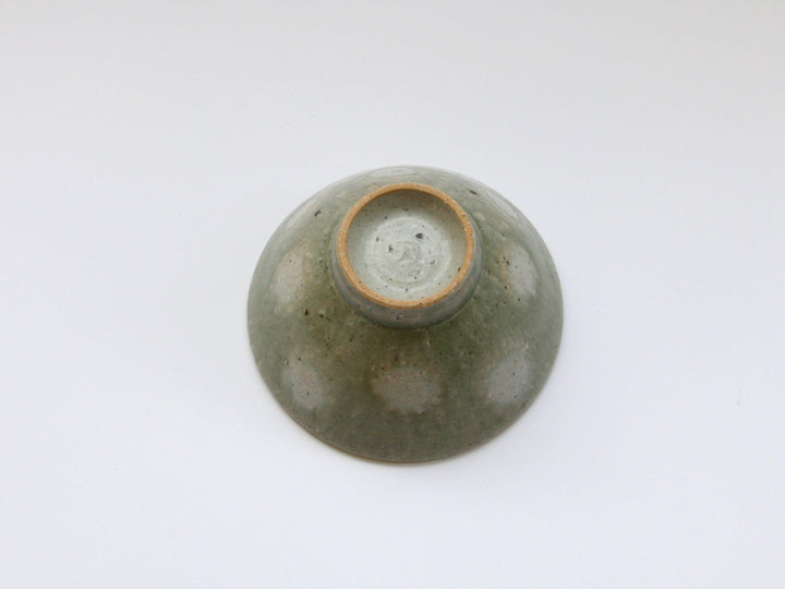 Ash Glazed dot Rice Bowl - Crafted By Tatsuo Otomo