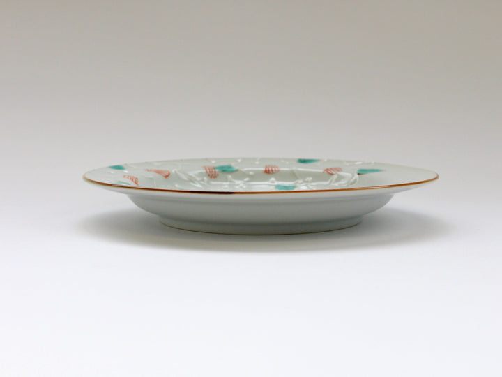 Slip Trailing Satsuki Pattern Rim Plate - Crafted By Tokushichi Kiln