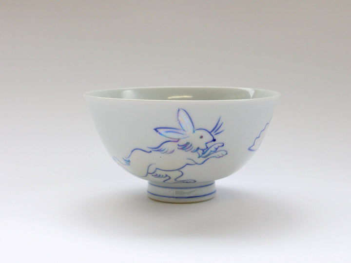 Twinkle Rabbit Rice Bowl Large - Crafted By Tokushichi Kiln