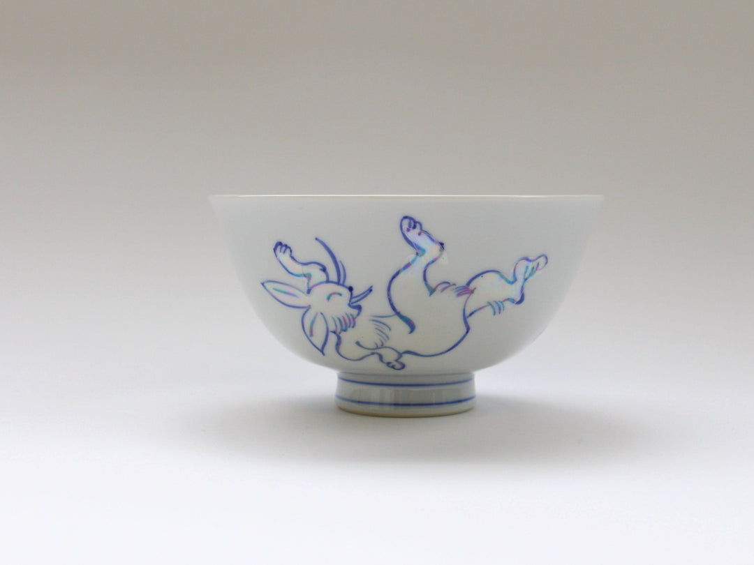 Twinkle Rabbit Rice Bowl Large - Crafted By Tokushichi Kiln