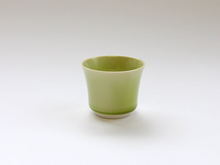 Hiwa Glazed Hemp Leaf Carved Sake Glass - Crafted By Kajiken Seiji