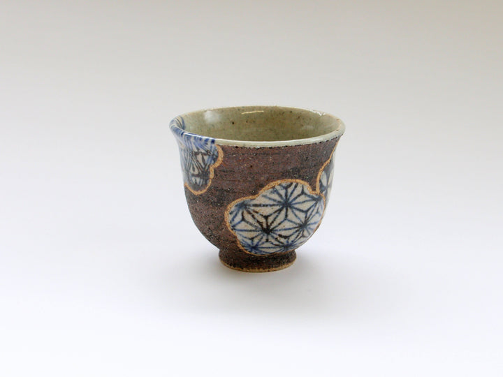 Plum Pattern Tea Cup Blue - Crafted By Kosai Kiln