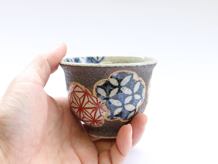 Plum Pattern Tea Cup Red - Crafted By Kosai Kiln