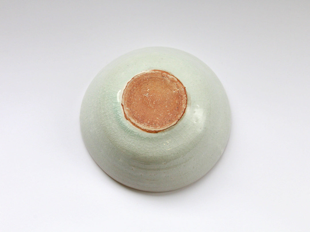 5.5-Sun Round Pot with Three-Color Flower Pattern - Crafted By Iwao Pottery