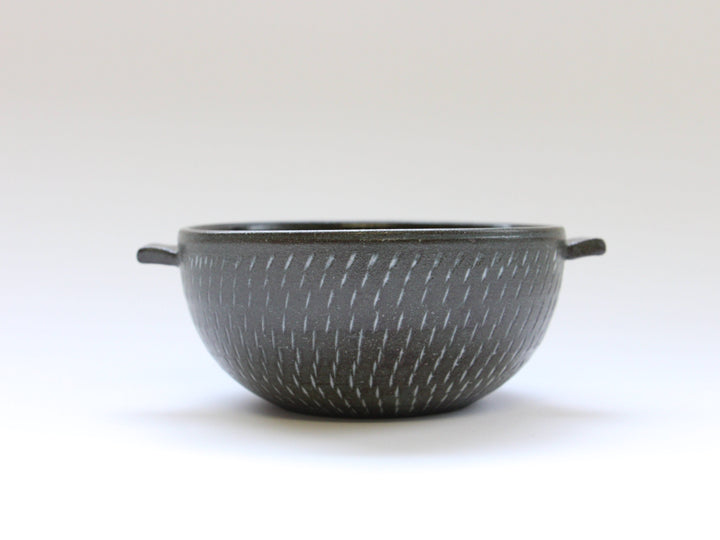 Black Clay Tobikanna Dual-Handled Soup Cup - Crafted By Seitoen