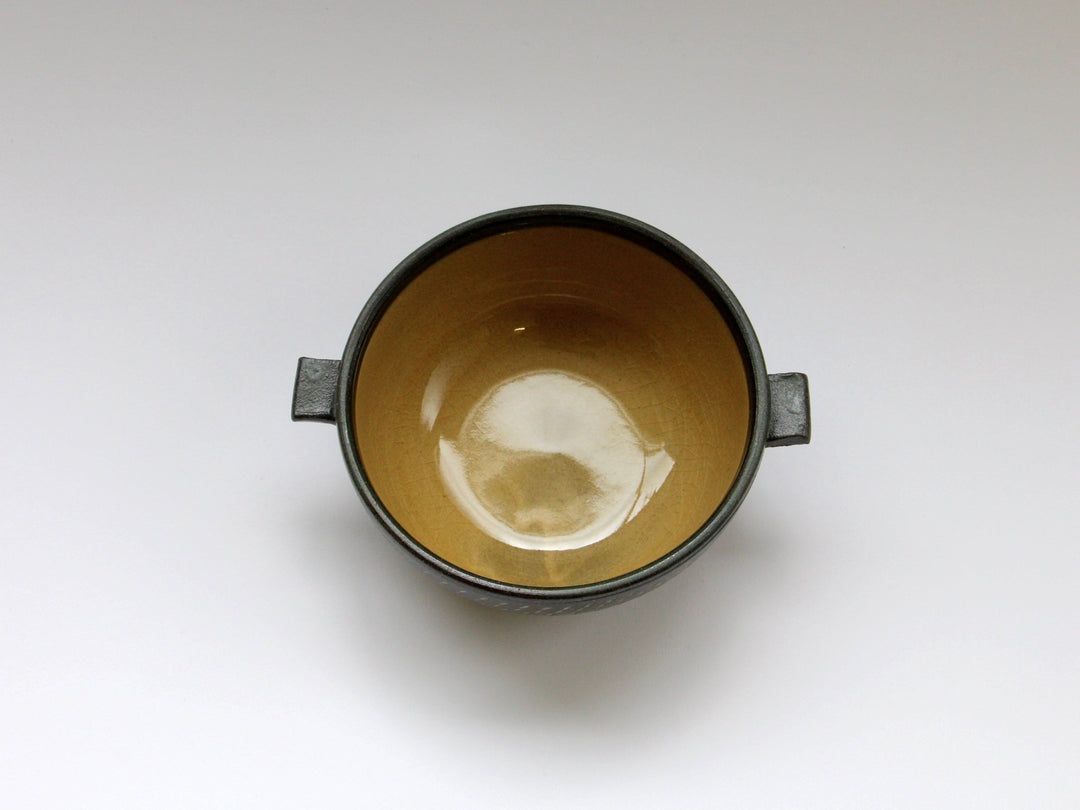 Black Clay Tobikanna Dual-Handled Soup Cup - Crafted By Seitoen