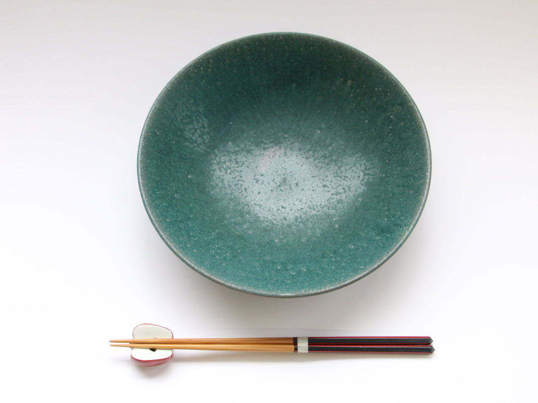 Rust Green 7-Sun Shallow Bowl - Crafted By Fumiyama Kanae