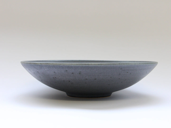 Ash Navy 7-Sun Shallow Bowl - Crafted By Fumiyama Kanae