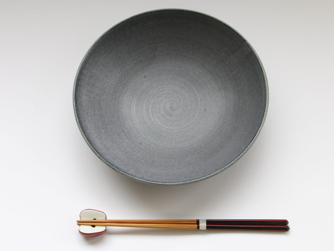 Ash Navy 7-Sun Shallow Bowl - Crafted By Fumiyama Kanae