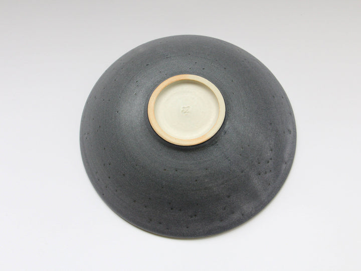 Ash Navy 7-Sun Shallow Bowl - Crafted By Fumiyama Kanae