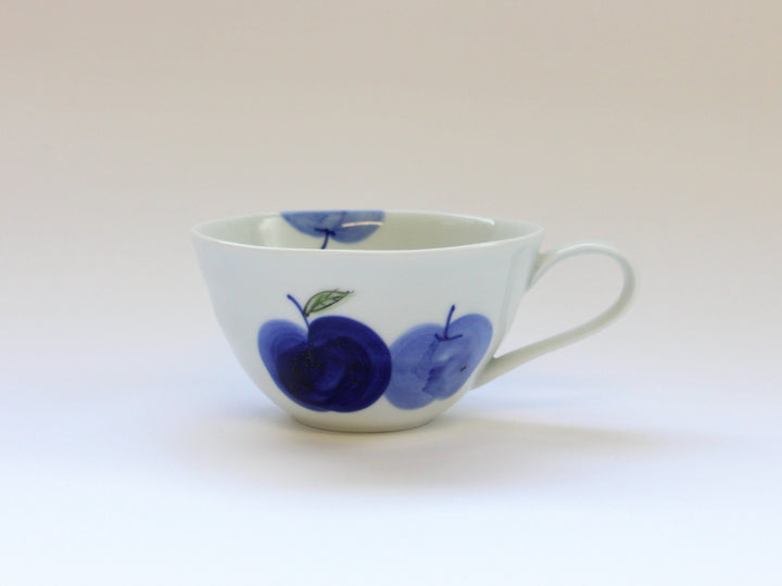 Apple Soup Cup Blue - Crafted By Binsai Kiln