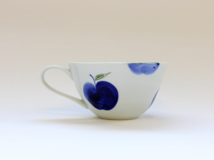 Apple Soup Cup Blue - Crafted By Binsai Kiln