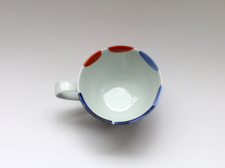 Indigo Flower Soup Cup Red - Crafted By Binsai Kiln