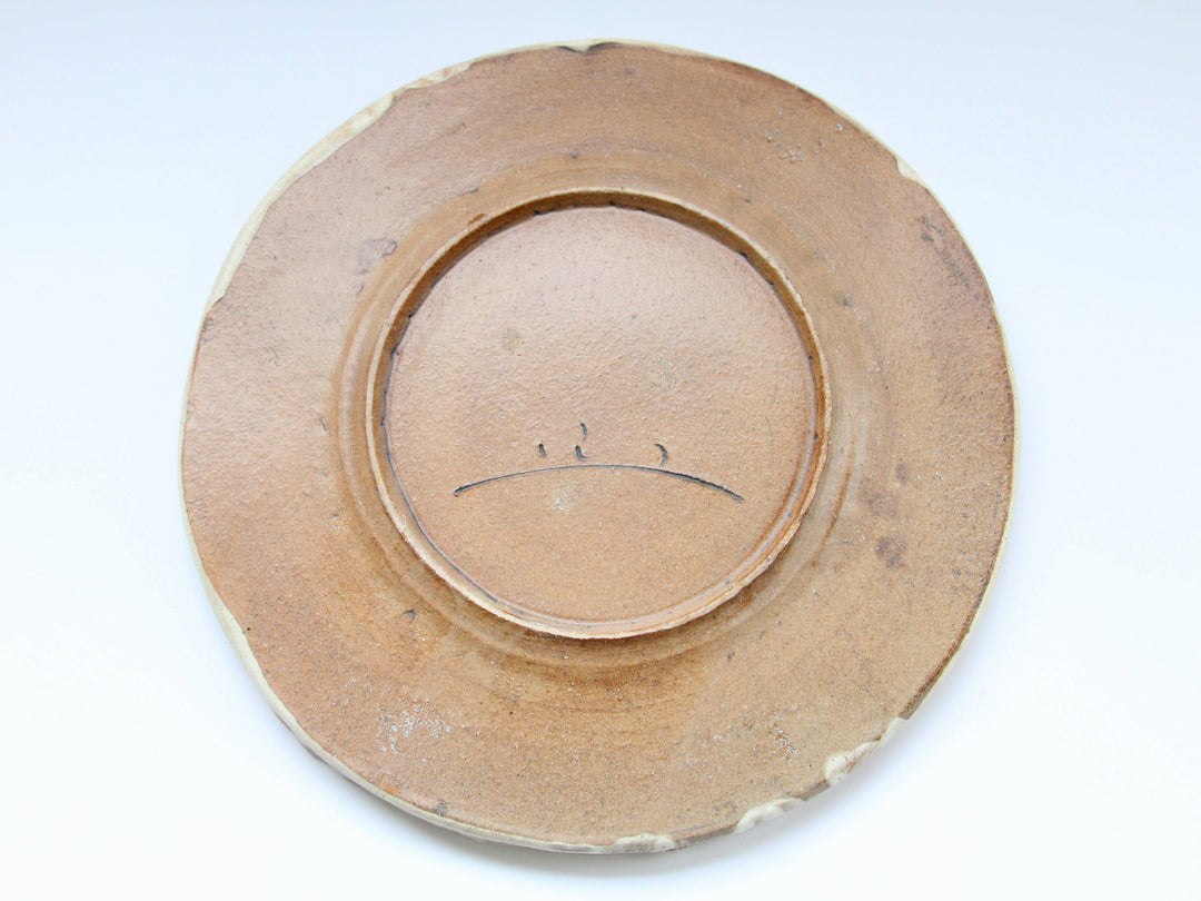 Light Ink Ash Glazed 9-Sun Shinogi Plate - Crafted By Masahiko Suzuki