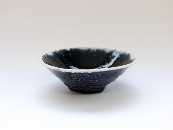 Indigo Glazed White 5.5-Sun Shallow Bowl - Crafted By Kazuhito Yamamoto