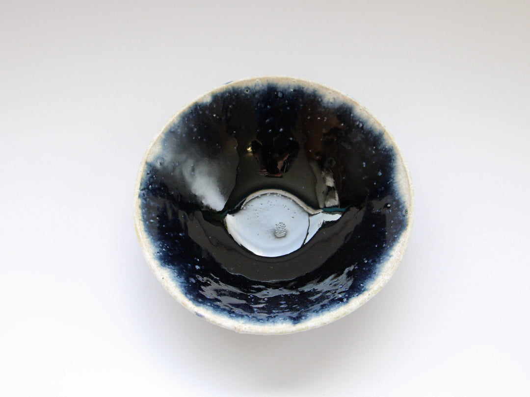 Indigo Glazed White 5.5-Sun Shallow Bowl - Crafted By Kazuhito Yamamoto