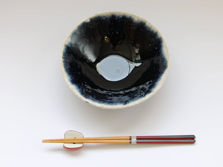 Indigo Glazed White 5.5-Sun Shallow Bowl - Crafted By Kazuhito Yamamoto