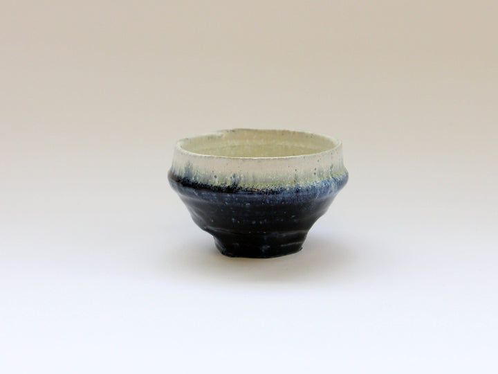 Indigo Glazed White Matte Squeezed Body Tea Cup Small - Crafted By Kazuhito Yamamoto