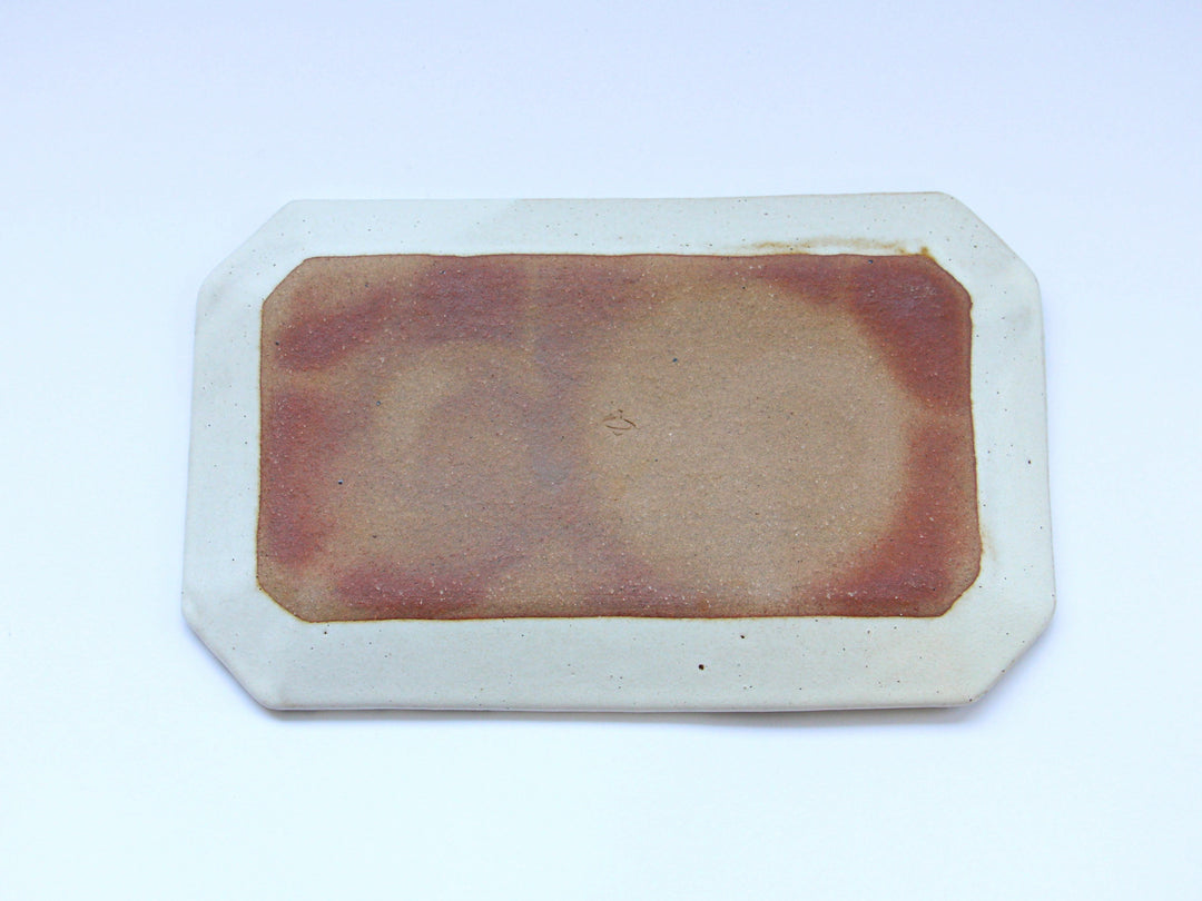 White Clay Square Cut Long Square Plate - Crafted By Fumiyama Kanae