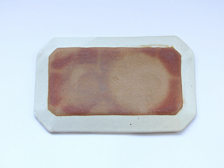 White Clay Square Cut Long Square Plate - Crafted By Fumiyama Kanae