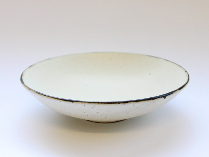 White Clay 7-Sun Shallow Bowl - Crafted By Fumiyama Kanae