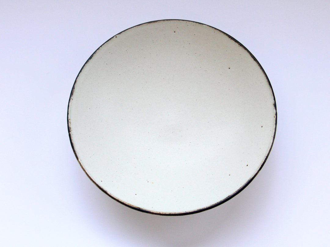 White Clay 7-Sun Shallow Bowl - Crafted By Fumiyama Kanae