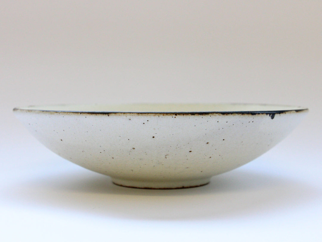 White Clay 7-Sun Shallow Bowl - Crafted By Fumiyama Kanae