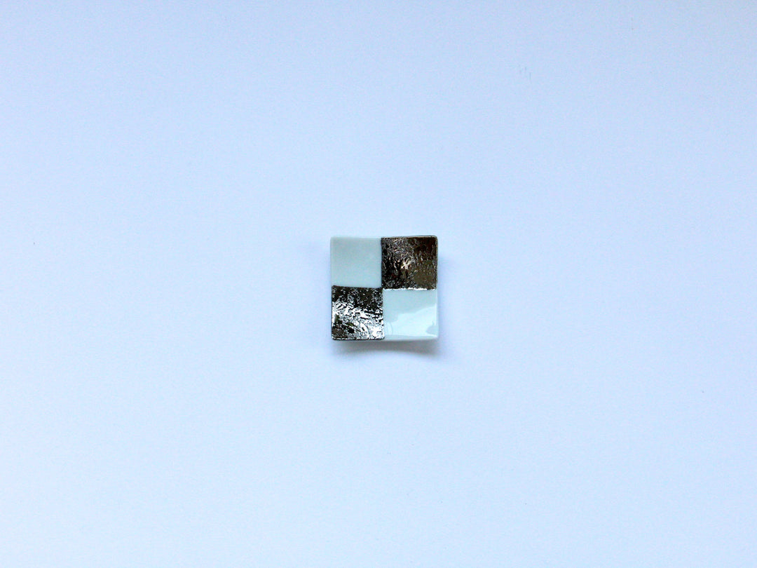 Checkered Pattern Anti-Square Small Silver - Crafted By Seitoen