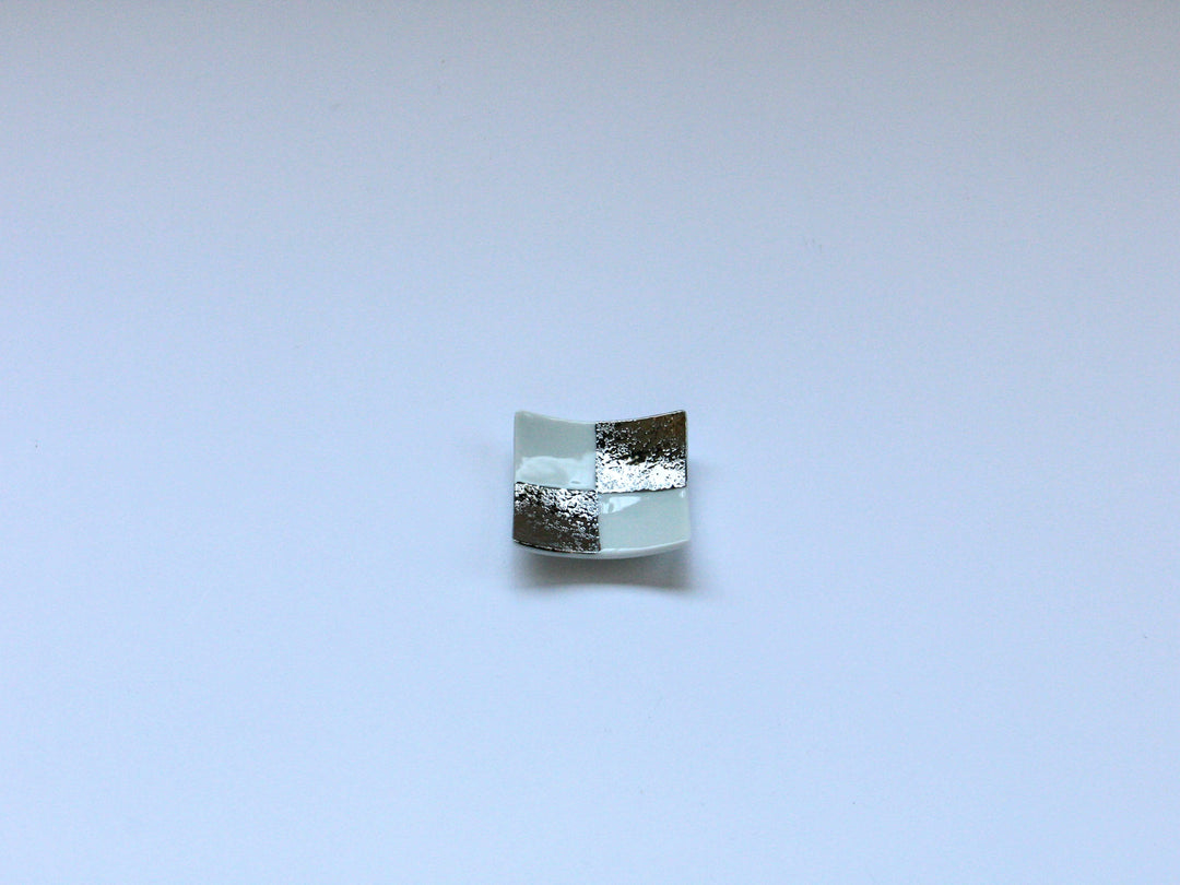 Checkered Pattern Anti-Square Small Silver - Crafted By Seitoen