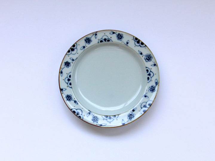 Vine Arabesque Rim Plate Small - Crafted By Tokushichi Kiln