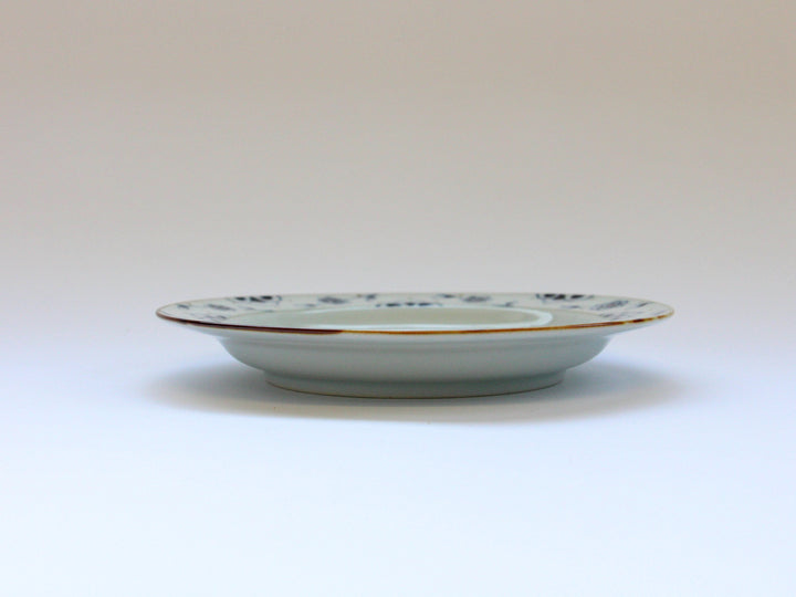 Vine Arabesque Rim Plate Small - Crafted By Tokushichi Kiln