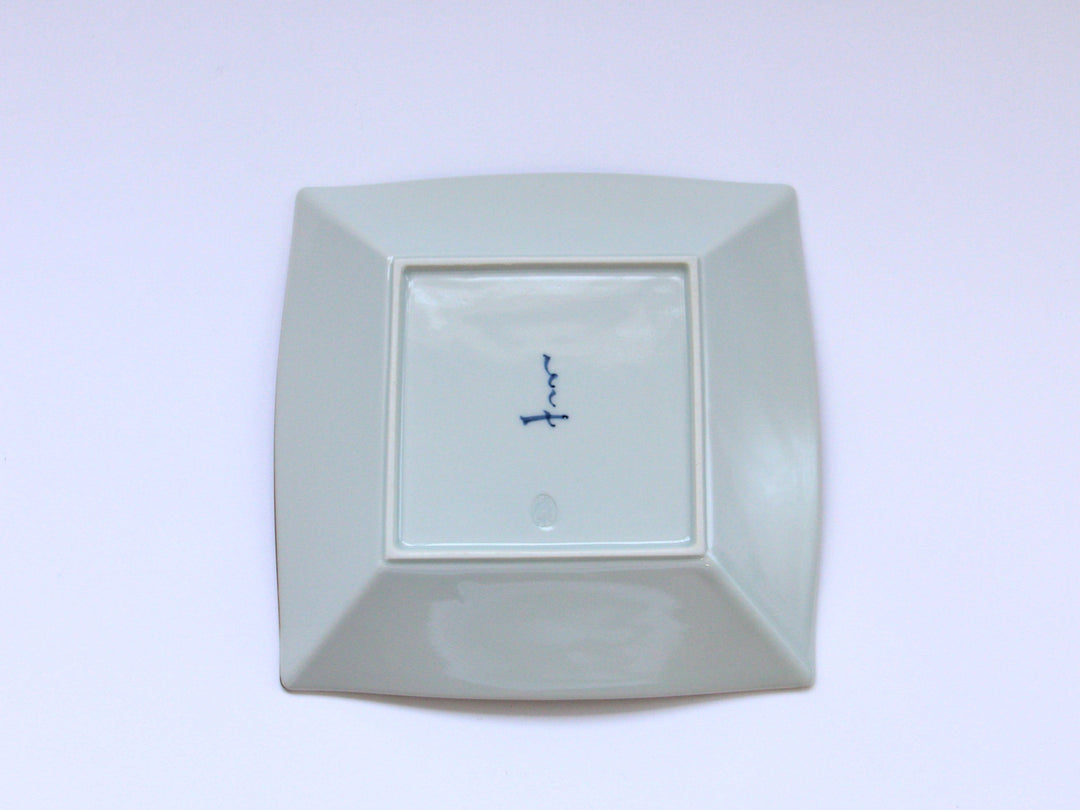 Vine Arabesque 5.5-Sun Square Plate - Crafted By Tokushichi Kiln